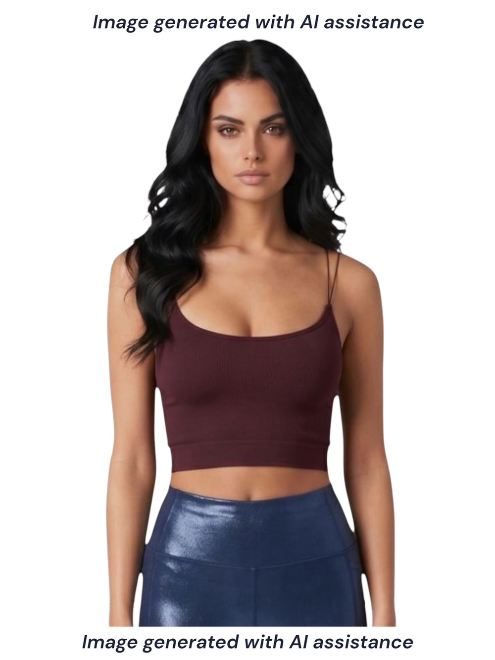 UO Out From Under S maroon bungee strap cami